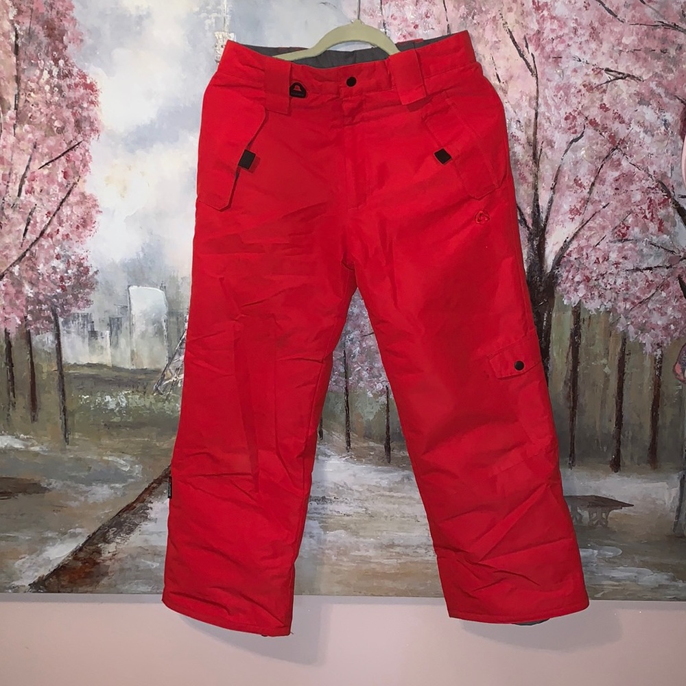 Turbine Fully Lined Water Repellent Red Ski Pants M Youth EUC